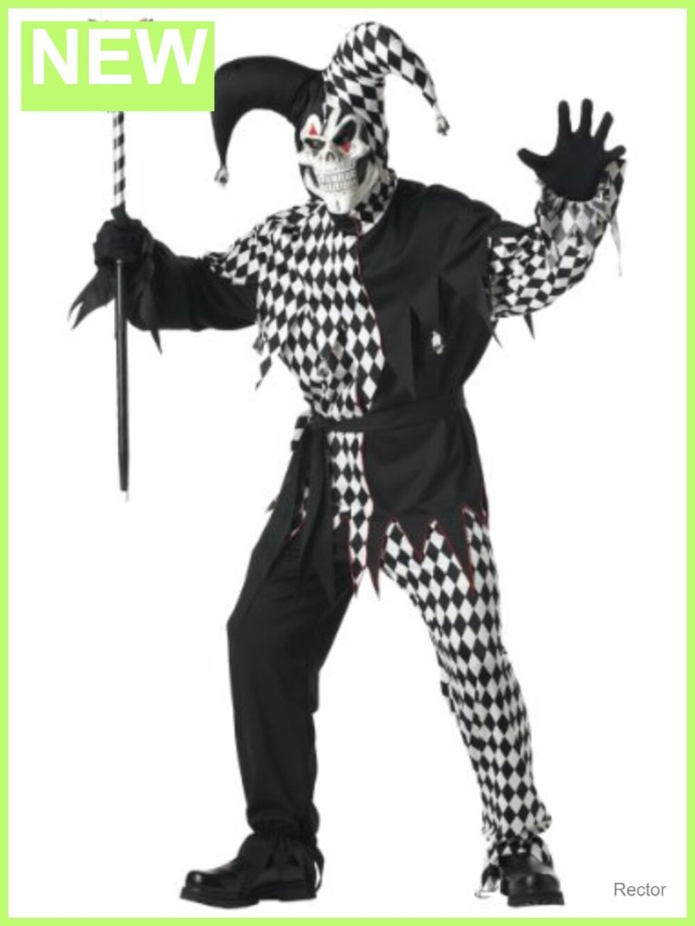 Adult Dark Jester Costume Set